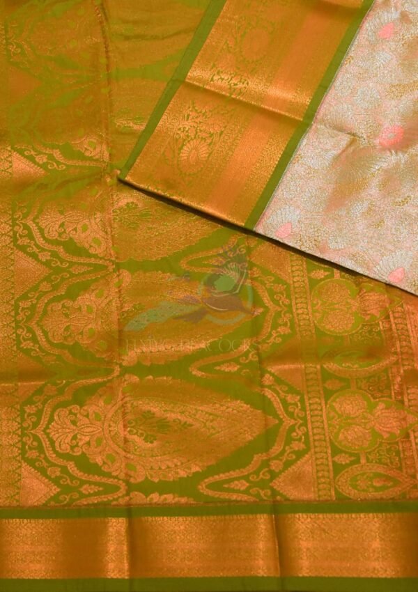 Peach Semi Silk Saree