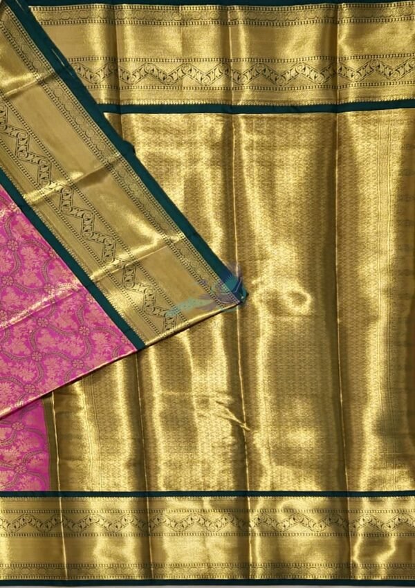 Pink Tissue Zari Saree